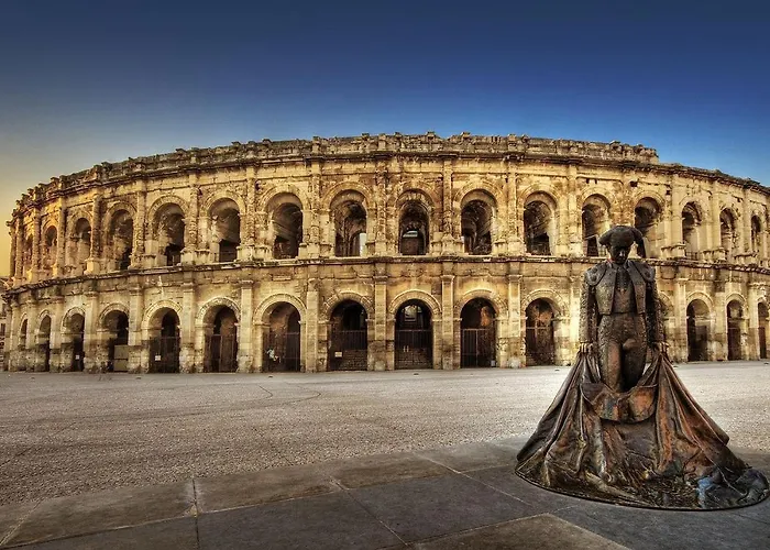 公寓 Au Croco Fleuri, 50m Des Arenes, Terrasse 尼姆